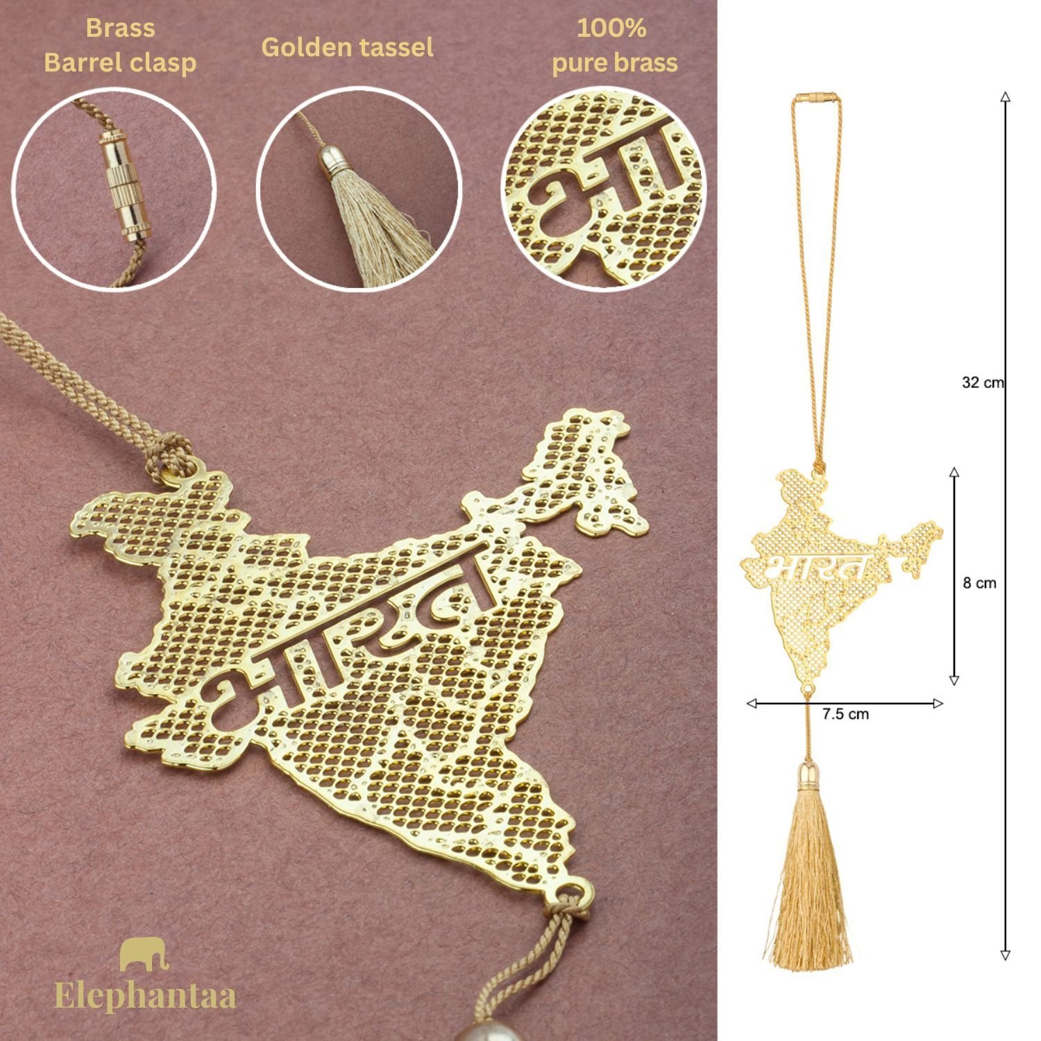 India Map with "Bharat" Hanging Decor - Image 5